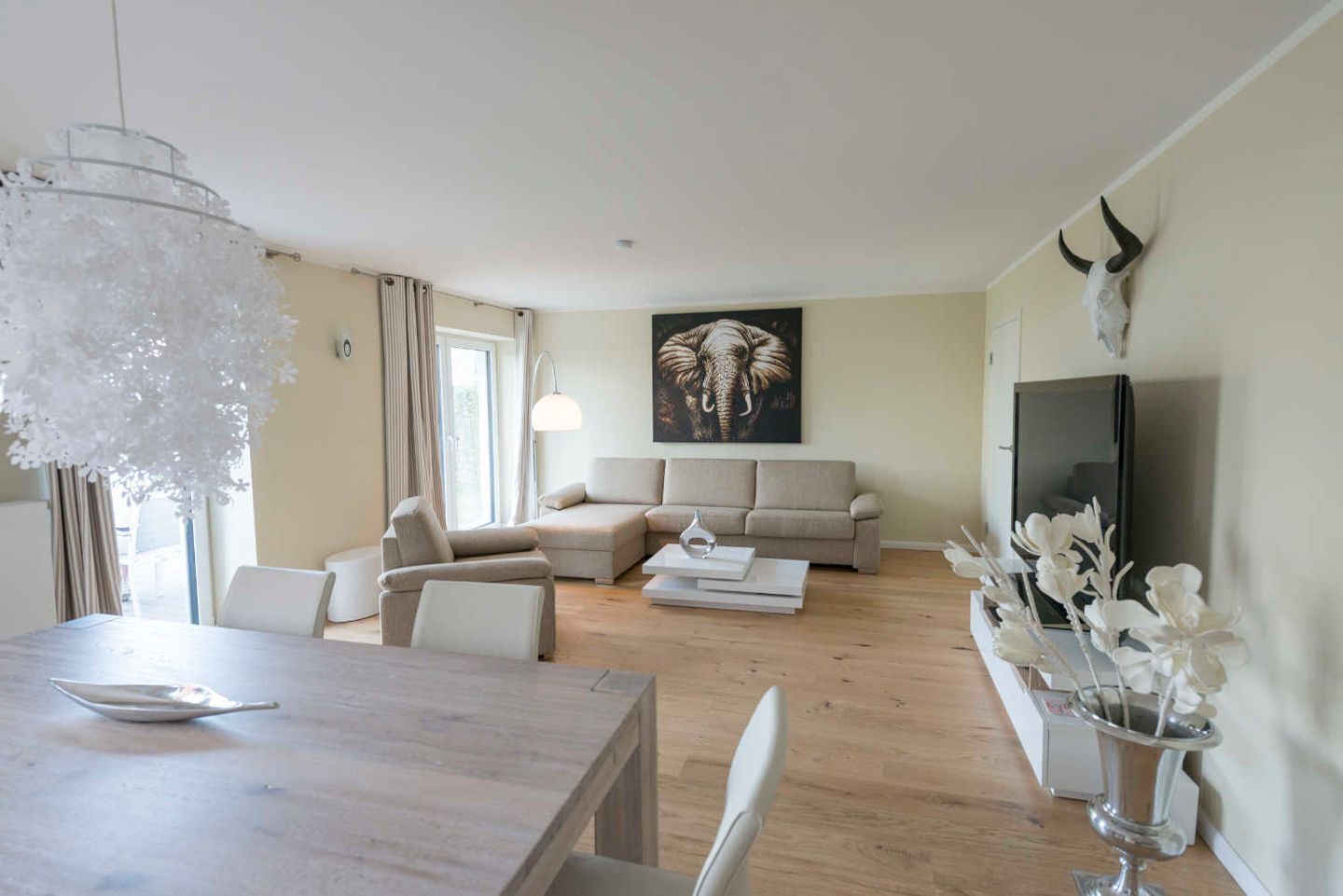 TV, DVD player, stereo