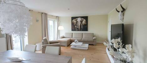 TV, DVD player, stereo