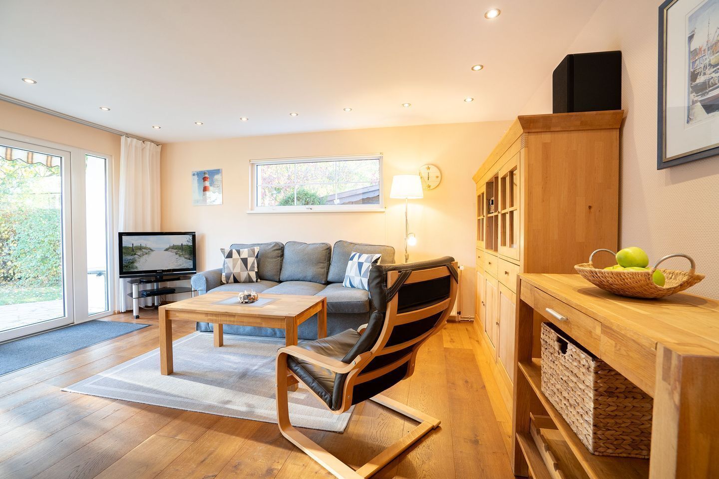 TV, DVD player, stereo