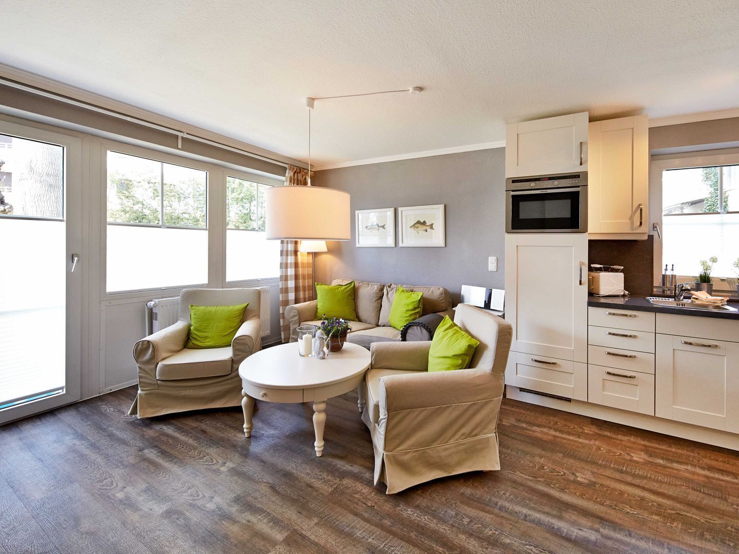 Televisión, reproductor de DVD, mesa de ping pong, estéreo