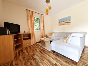 Fernseher, DVD-Player, Stereoanlage