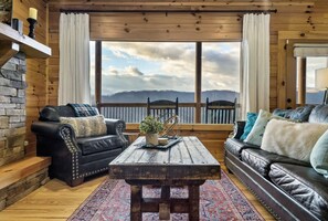 Smart TV, fireplace, video games, DVD player