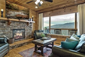 Smart TV, chimenea, videojuegos y reproductor de DVD 