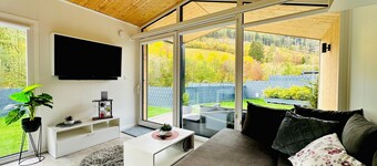 Chalet 'Voralpen Lodge' with Spa Area, Mountain View & Wi-Fi - Adults Only