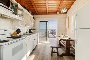 Fridge, microwave, stovetop, dishwasher - Private Oceanfront Home! - Ocean View From Anywhere In The Home - Beach Gear - Sleeps 4 (Oak Island)