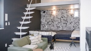 Family Suite, Multiple Beds, Non Smoking, Kitchenette | Living area - AOCA TOKYO KAMINOGE (Setagaya City)