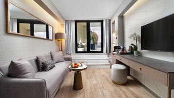 Ropa de cama de alta calidad y minibar
