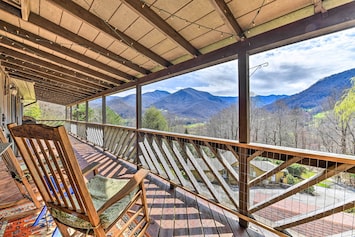Maggie Valley Vacation Rental | 4BR | 3BA | Stairs Required | 1,872 Sq Ft