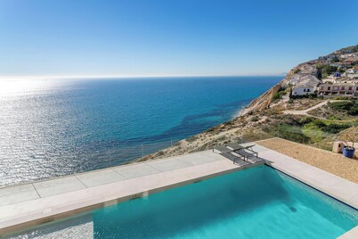First Line Villa Mina with Spectacular Views, Pool & Wi-Fi