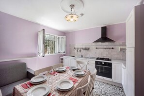 Fridge, microwave, oven, stovetop - Holiday Apartment 'La Buraggia' with Garden and Wi-Fi (diano san pietro)