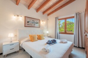 3 bedrooms, iron/ironing board, free WiFi, bed sheets - Finca Villa Tranquila en Pollensa with Mountain View, Pool, Garden & Wi-Fi (pollensa)