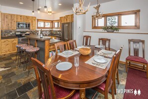 Dining - Impressive Big Sky Custom Home, Private Hot Tub, Mountain Views, Fireplace (Big Sky)
