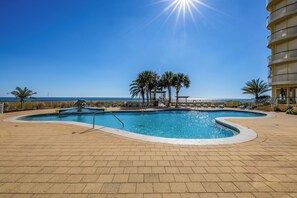 Indoor pool, a heated pool - Coastal Luxury Defined: Beach Colony's Beachfront Condo Exudes Elegance! (Pensacola)