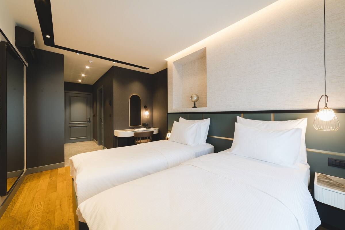 Bettwäsche aus ägyptischer Baumwolle, hochwertige Bettwaren, Minibar