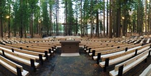 Outdoor banquet area