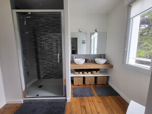 Shower, hair dryer