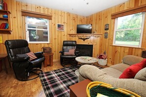 Fernseher, Kamin