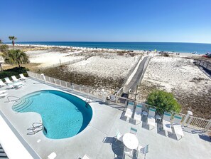 Outdoor pool, a heated pool - Beach front Paradise!!  Priceless Ocean/Gulf Views! (Gulf Shores)