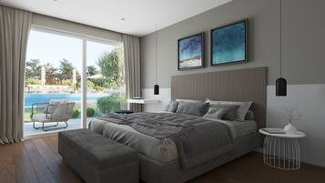 1 bedroom, premium bedding, down comforters, pillowtop beds