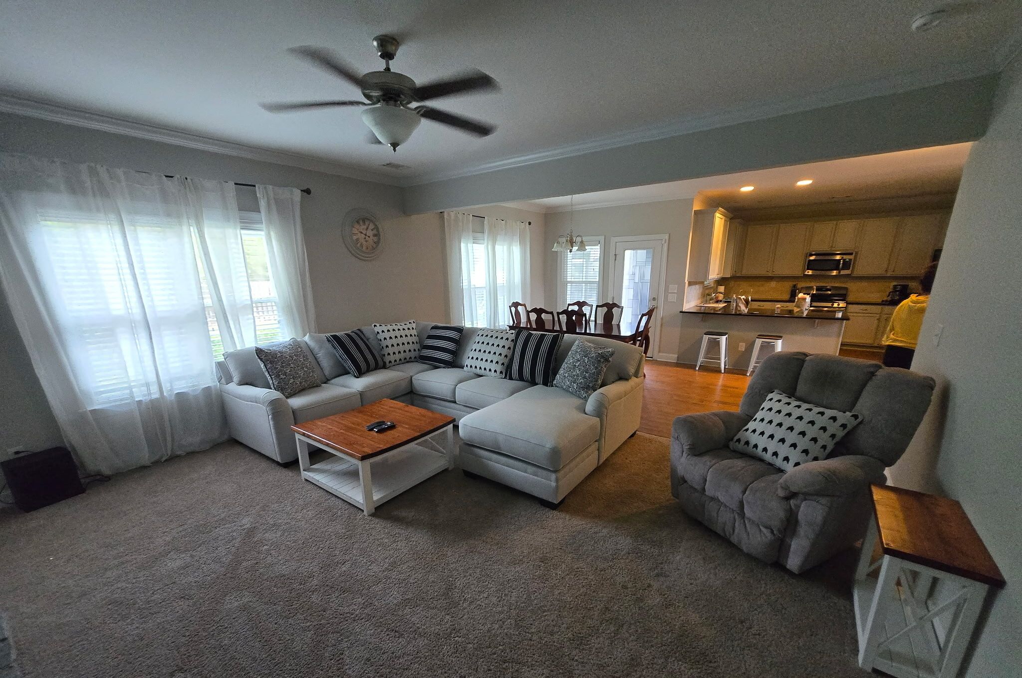 Smart TV, fireplace, video games, table football