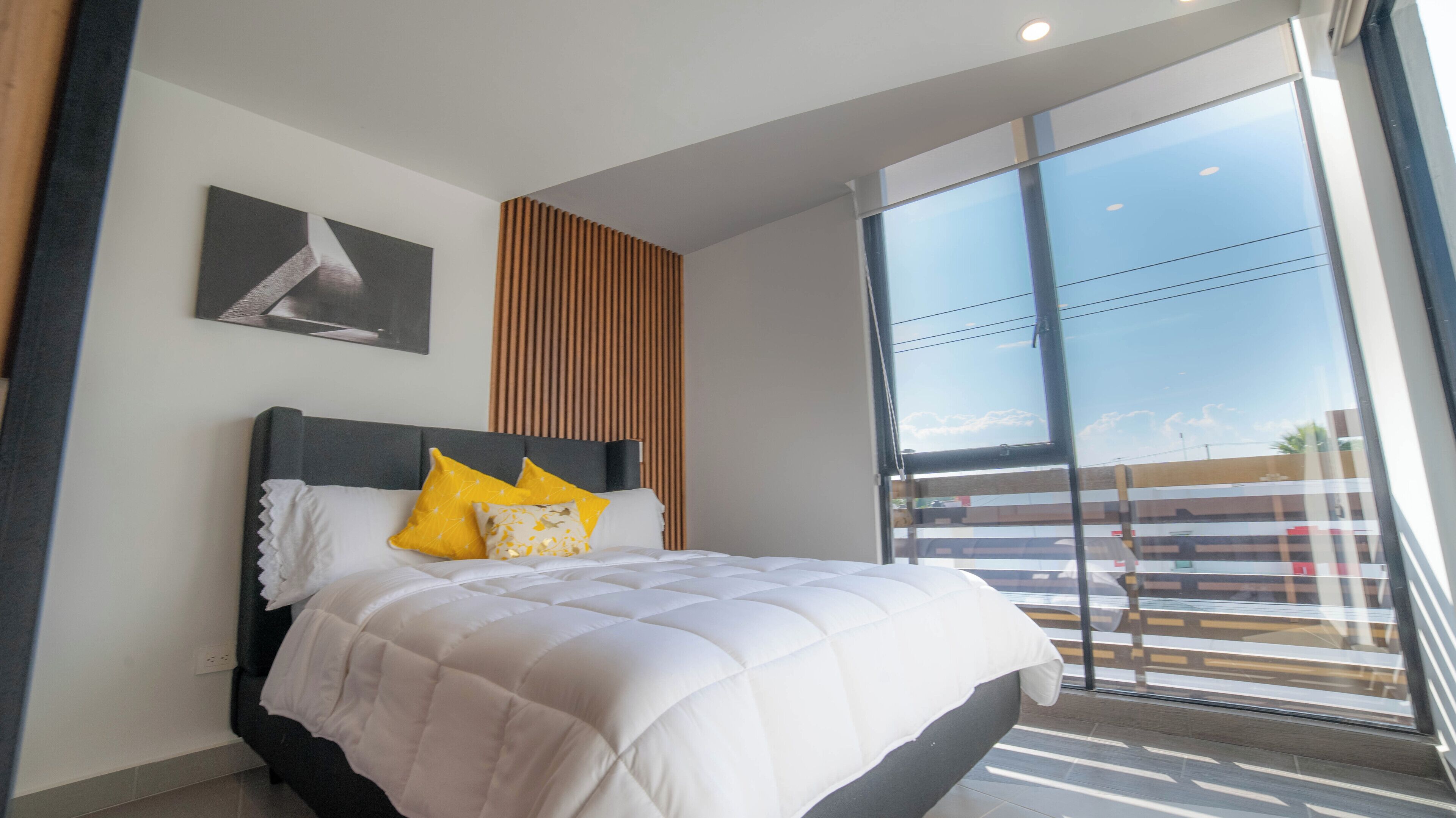 Premium bedding, down duvets, individually decorated