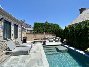 Piscine extérieure, piscine chauffée