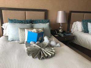 2 slaapkamers, een kluis op de kamer, een bureau