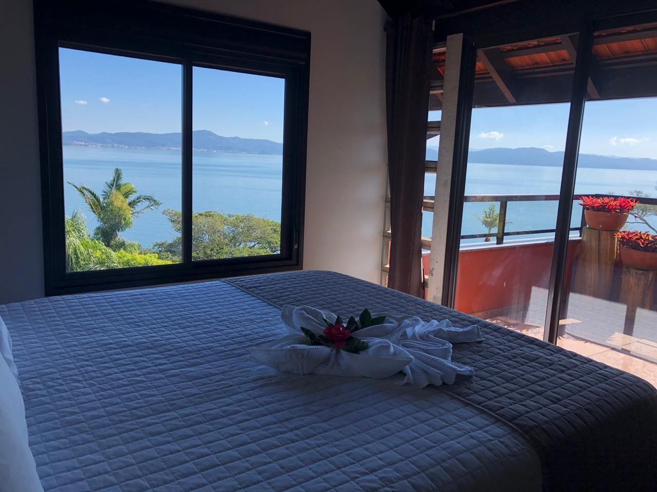 Panoramic Double Room, Balcony, Sea View | Egyptian cotton sheets, premium bedding, free WiFi, bed sheets