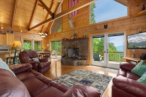 Smart TV, fireplace, video games