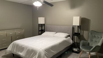 2 chambres, matelas mémoire de forme, fer et planche à repasser