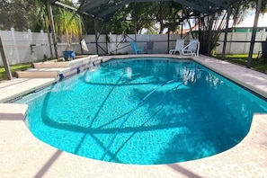 A heated pool