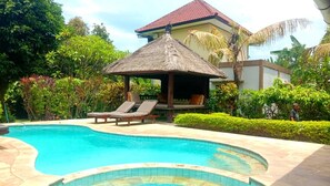Pool - A two story house with a big garden and nice swimming pool. (Banjar)