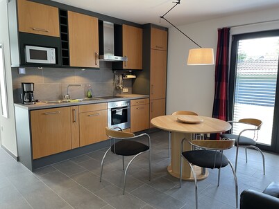 Modern vacation apartment in a quiet rural location