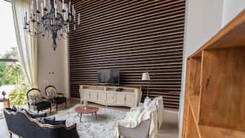 Een flatscreentelevisie