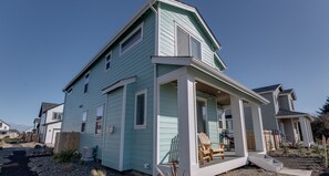 Enjoy a home with a covered porch, grill, and outdoor cooking facilities.