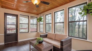 Una televisión, una chimenea, Netflix, Hulu