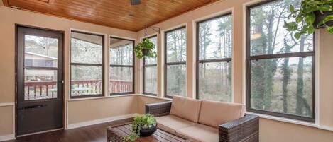 Televisión, chimenea, Netflix y Hulu