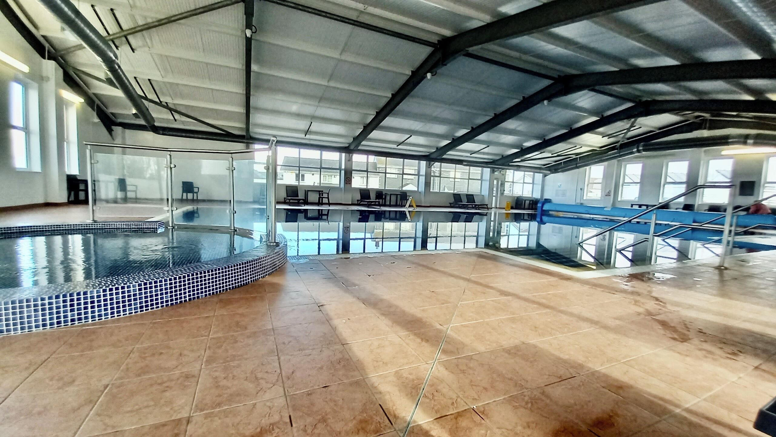 Indoor pool, a heated pool