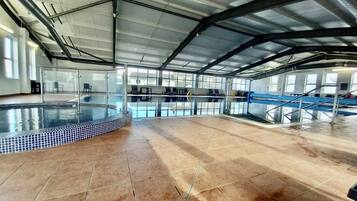 Indoor pool, a heated pool