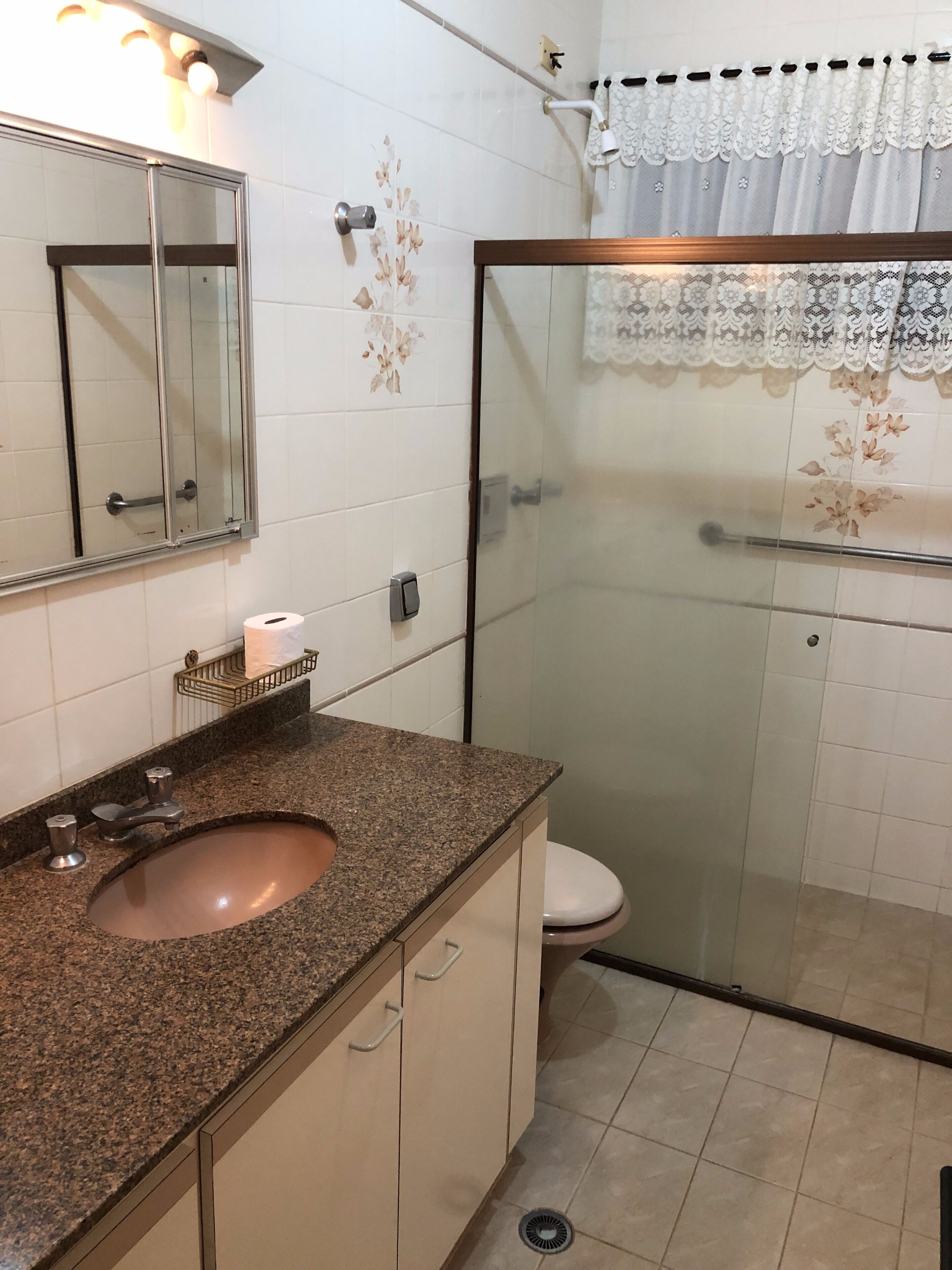 shower, rainfall showerhead, towels