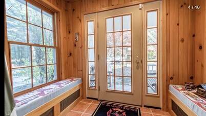 Replica firehouse with large game room, close to hiking and skiing