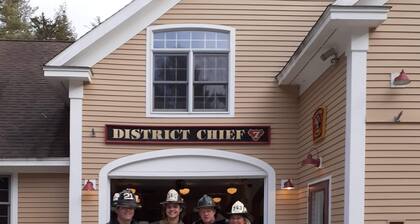 Replica firehouse with large game room, close to hiking and skiing