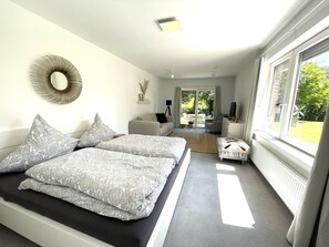 4 bedrooms, iron/ironing board, travel cot, WiFi