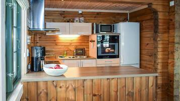 Geladeira, cafeteira/chaleira