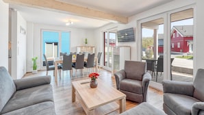 TV, fireplace - Nice home in Süssau/Ostsee with sauna (Süssau/Ostsee)