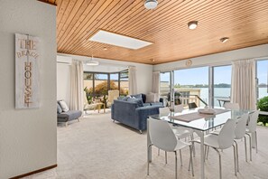 Family House | Living area | 74-inch Smart TV with digital channels, TV - Stay Tauranga Beach House (Tauranga)