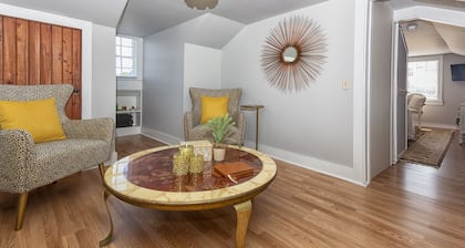 A 1 bedroom 1 futon1 bath upstairs of The HH & downstairs is separate to rent.