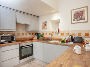 Dishwasher, high chair, cookware/dishes/utensils