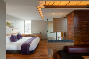 Minibar, in-room safe, individually decorated, desk - Genji Kyoto, a Member of Design Hotels (Kyoto)