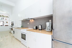 公寓, 1 间卧室, 花园景观 | 用餐